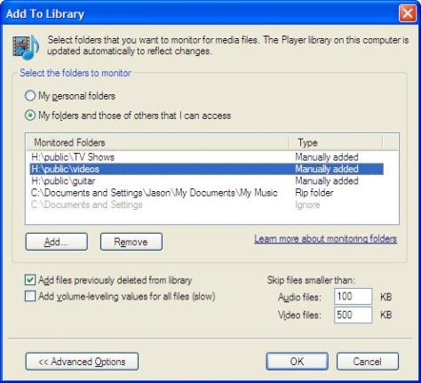 Add To Library dialog box